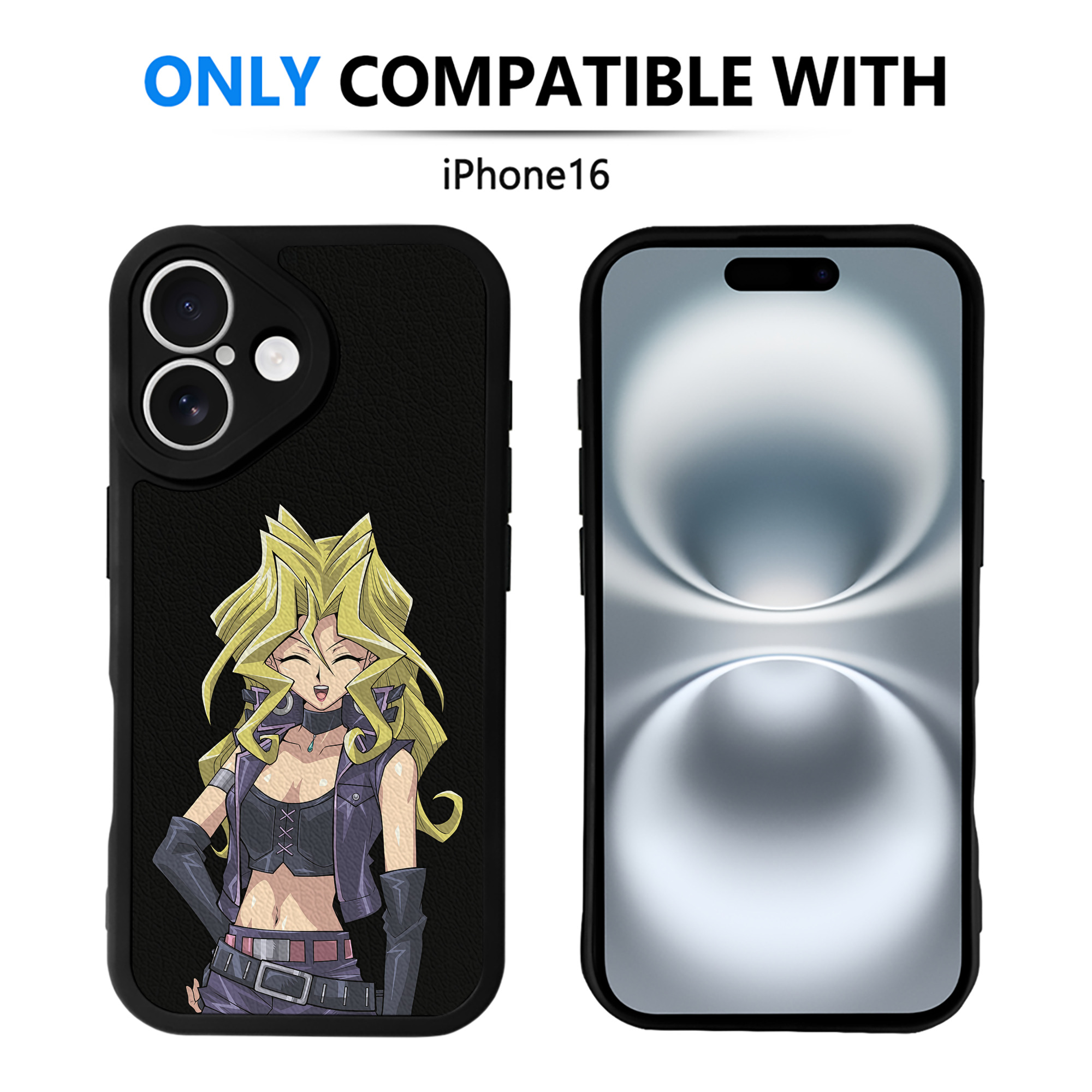 遊☆戯☆王 Yu-Gi-Oh! 【iPhone 16シリーズ対応】シリコンスマホケース（レザー調） 材質：シリコン